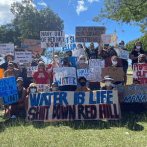 Hawaiians demand justice after pollution of water source from navy facility