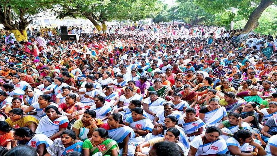 Health workers workers stage day-long protest in India demanding honorarium