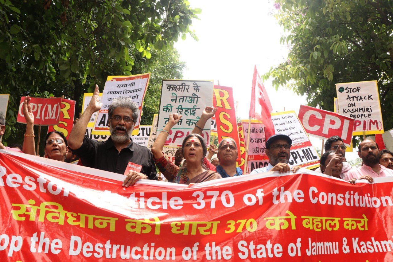 India's left takes to the streets against government's assault on Kashmir