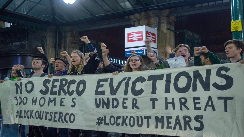Housing rights activists continue protests against Serco
