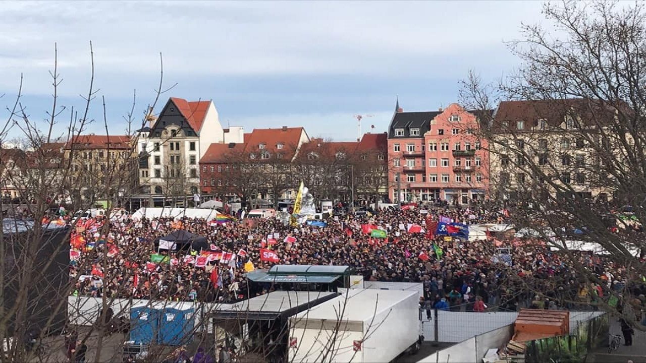 German anti-fascist march