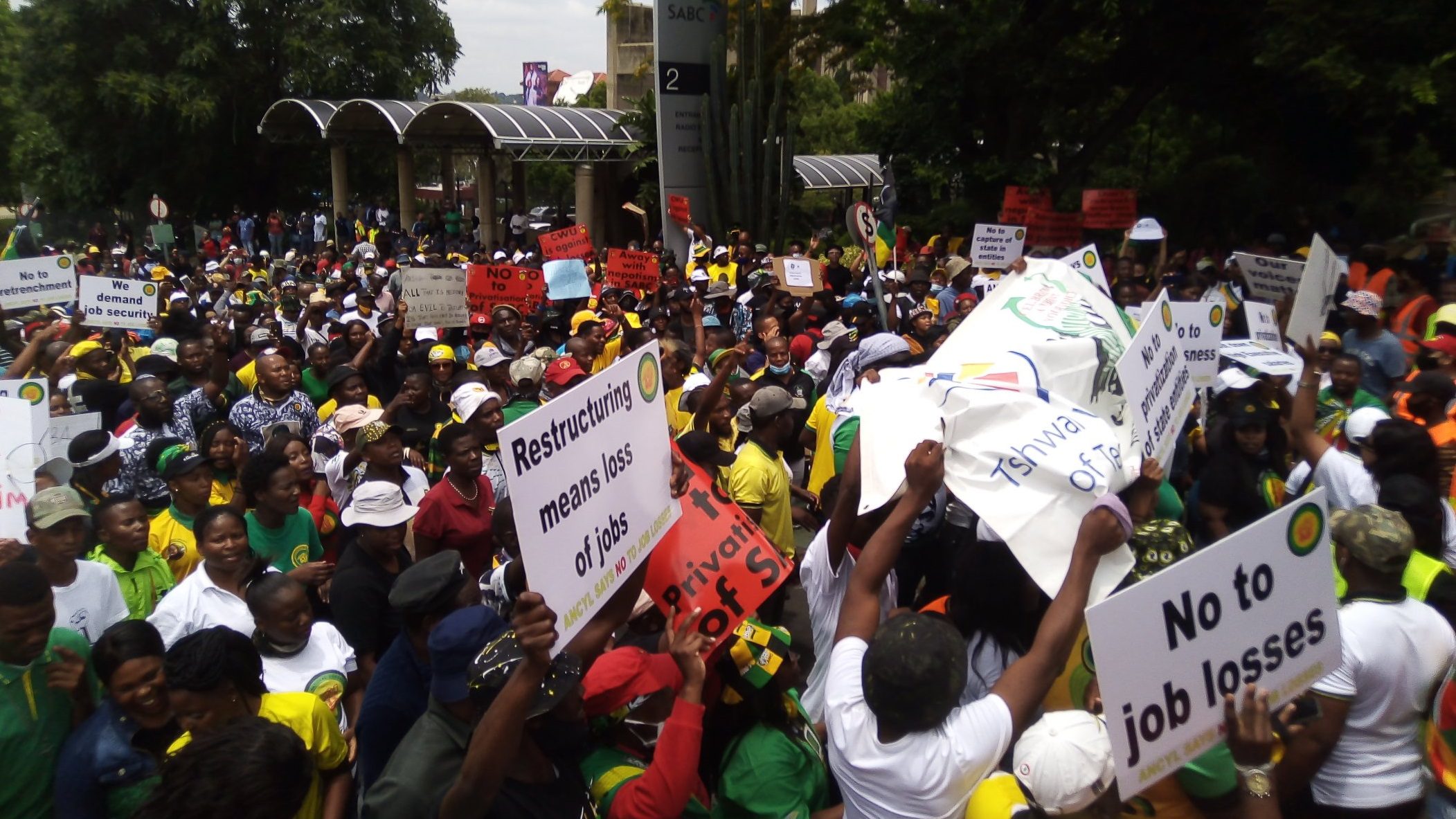 South Africa Broadcasting Corporation employees launch strike against retrenchments