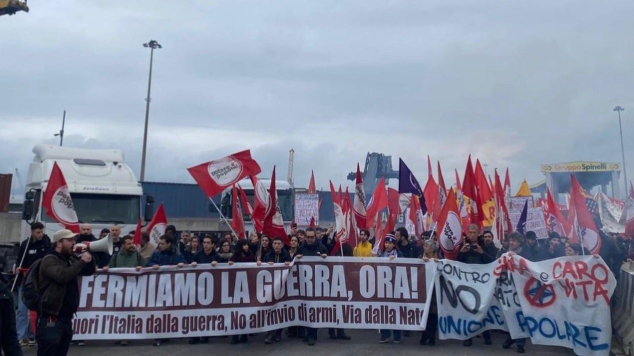 Port workers in Italy demand wage hike, safer jobs, and an end to fueling the war in Ukraine