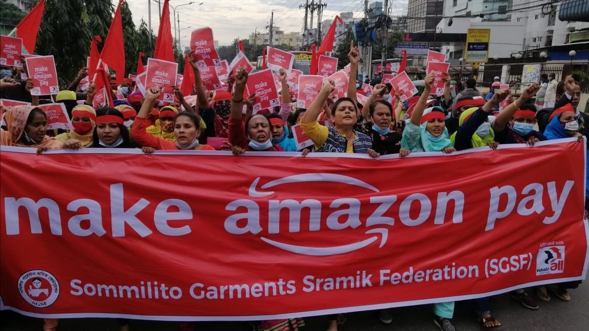 Trade unions and progressive movements across the world unite to #MakeAmazonPay