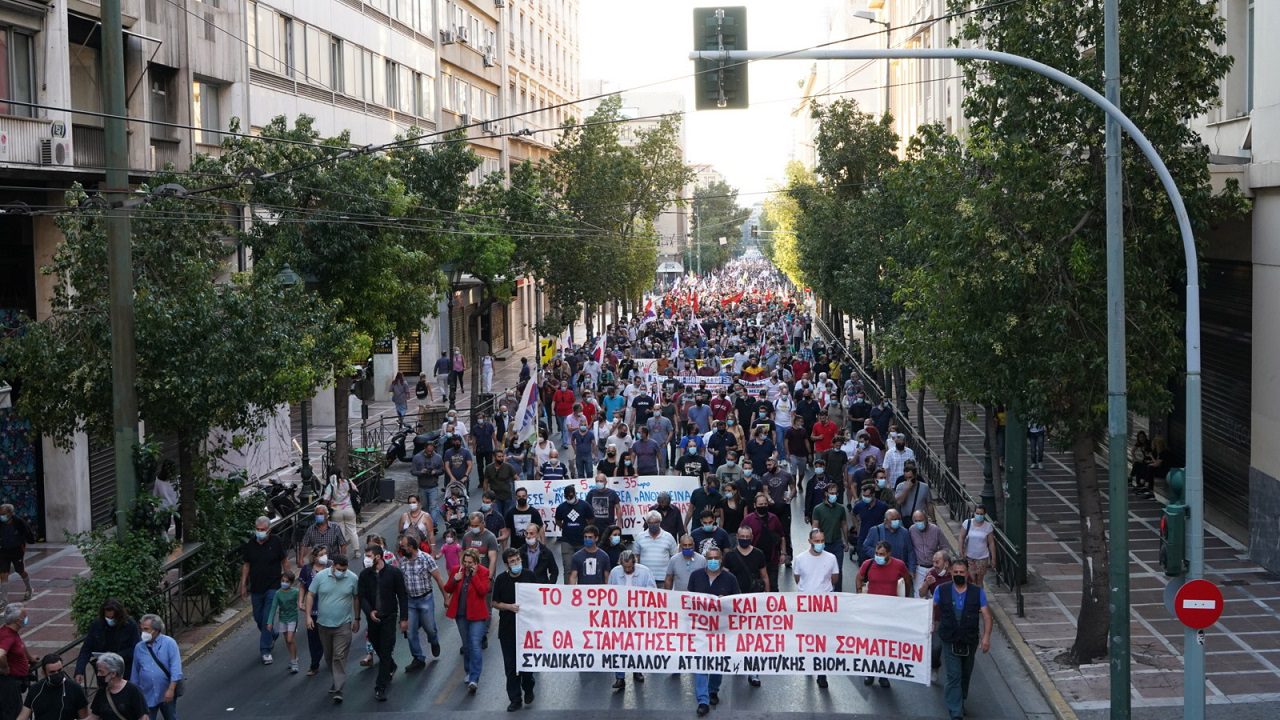 Greek workers intensify protests against labor bill