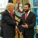 US President Donald Trump meets with Syrian interim President Ahmad al-Sharaa at the White House Nov. 10.