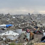 Beit Lahia, in the Gaza strip, destroyed by Israeli bombardment