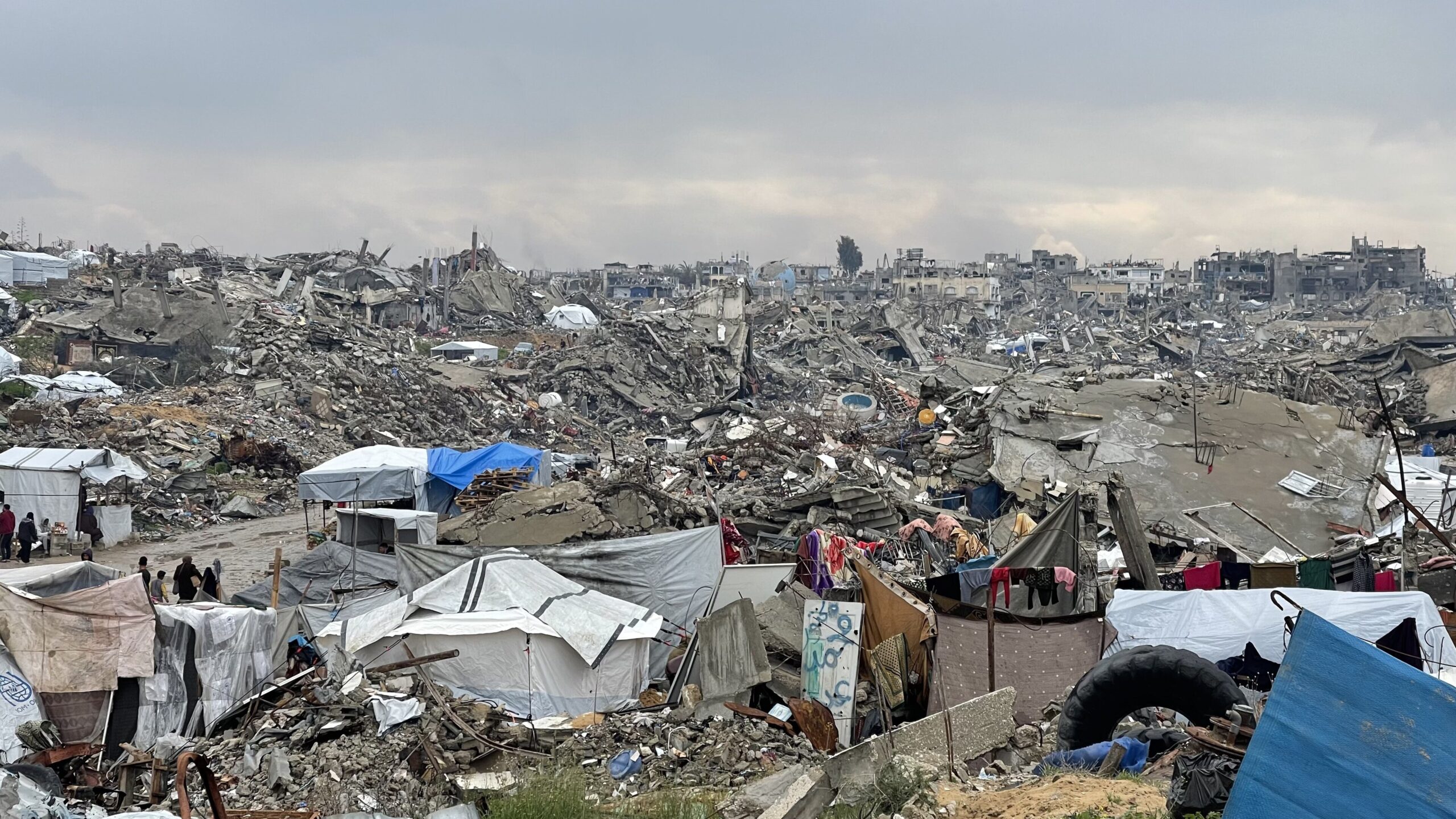 Beit Lahia, in the Gaza strip, destroyed by Israeli bombardment
