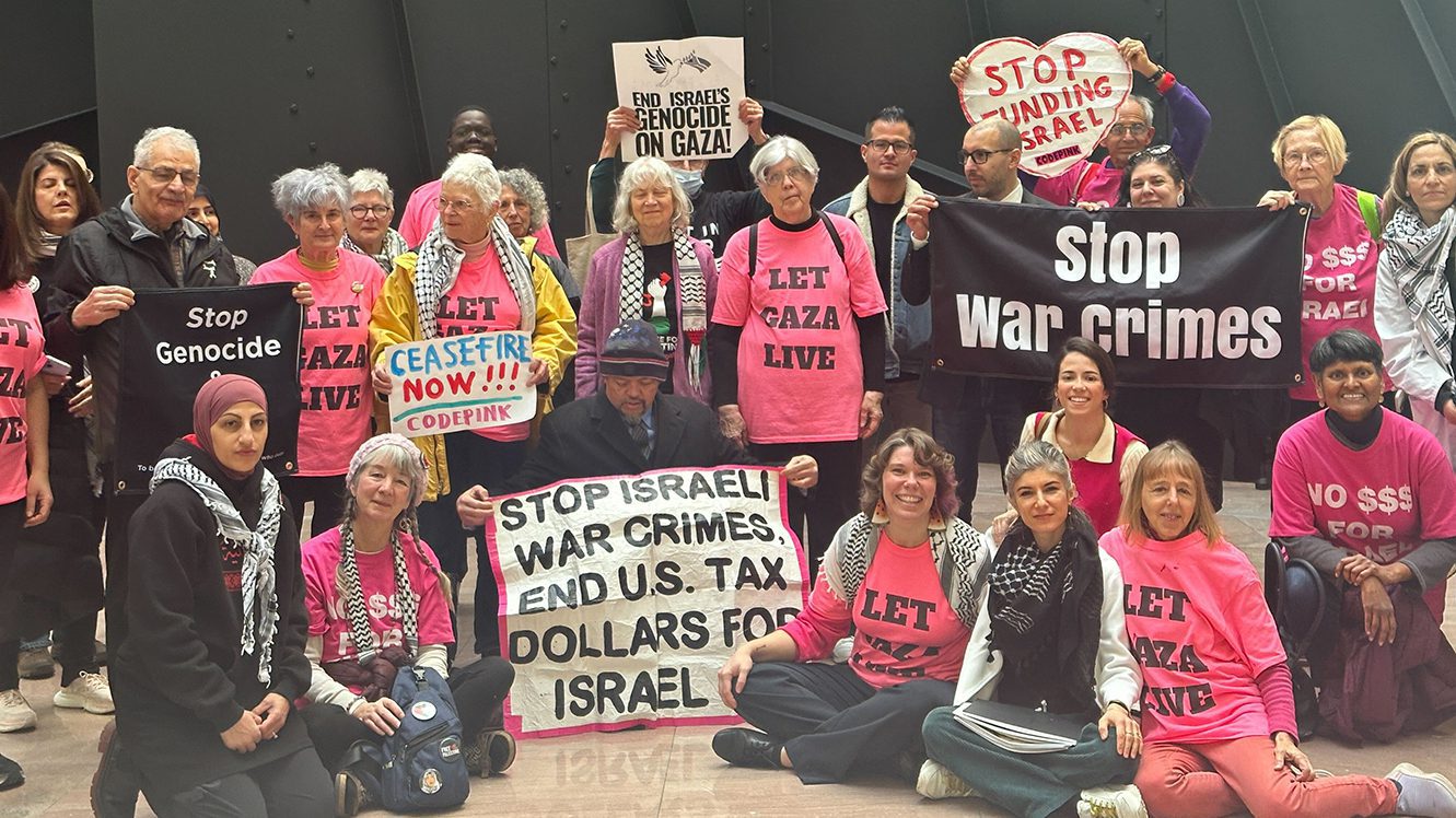 US anti-war activists confront Senators, who are doubling down on support for Israel