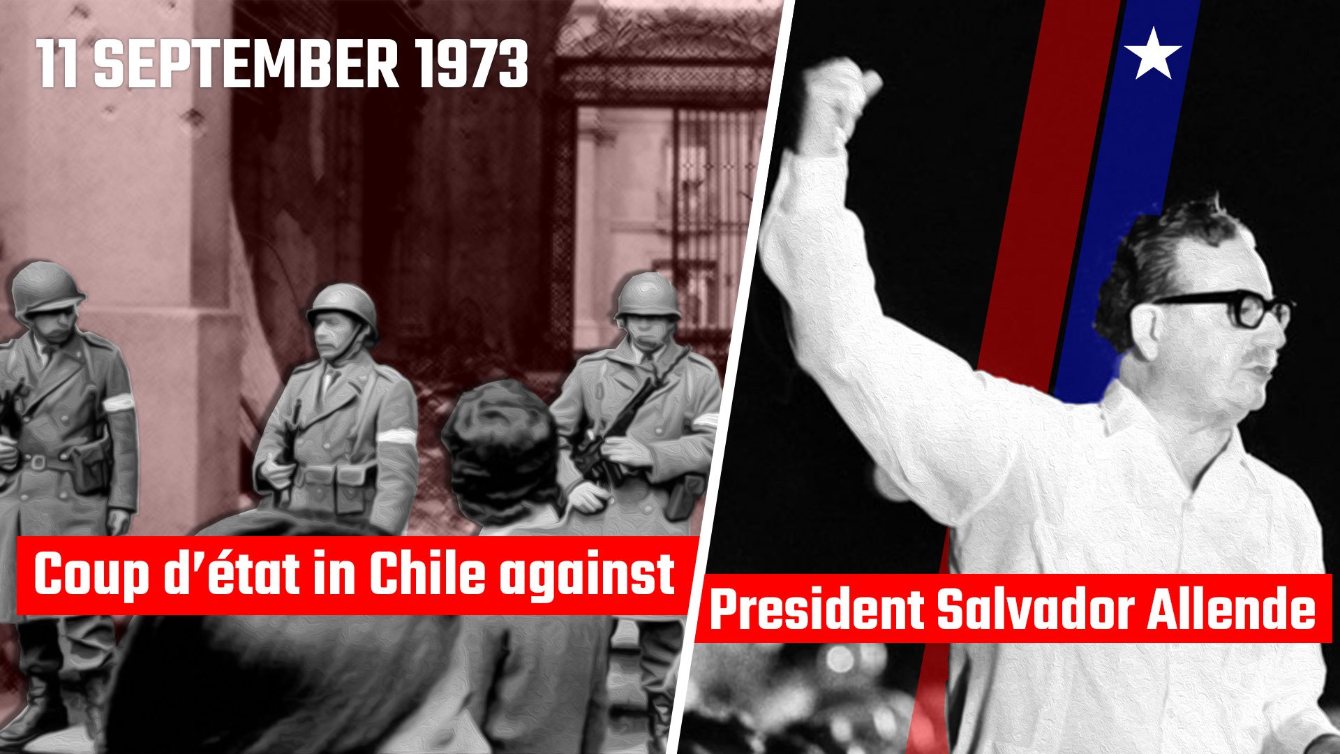 Coup d’état in Chile against President Salvador Allende