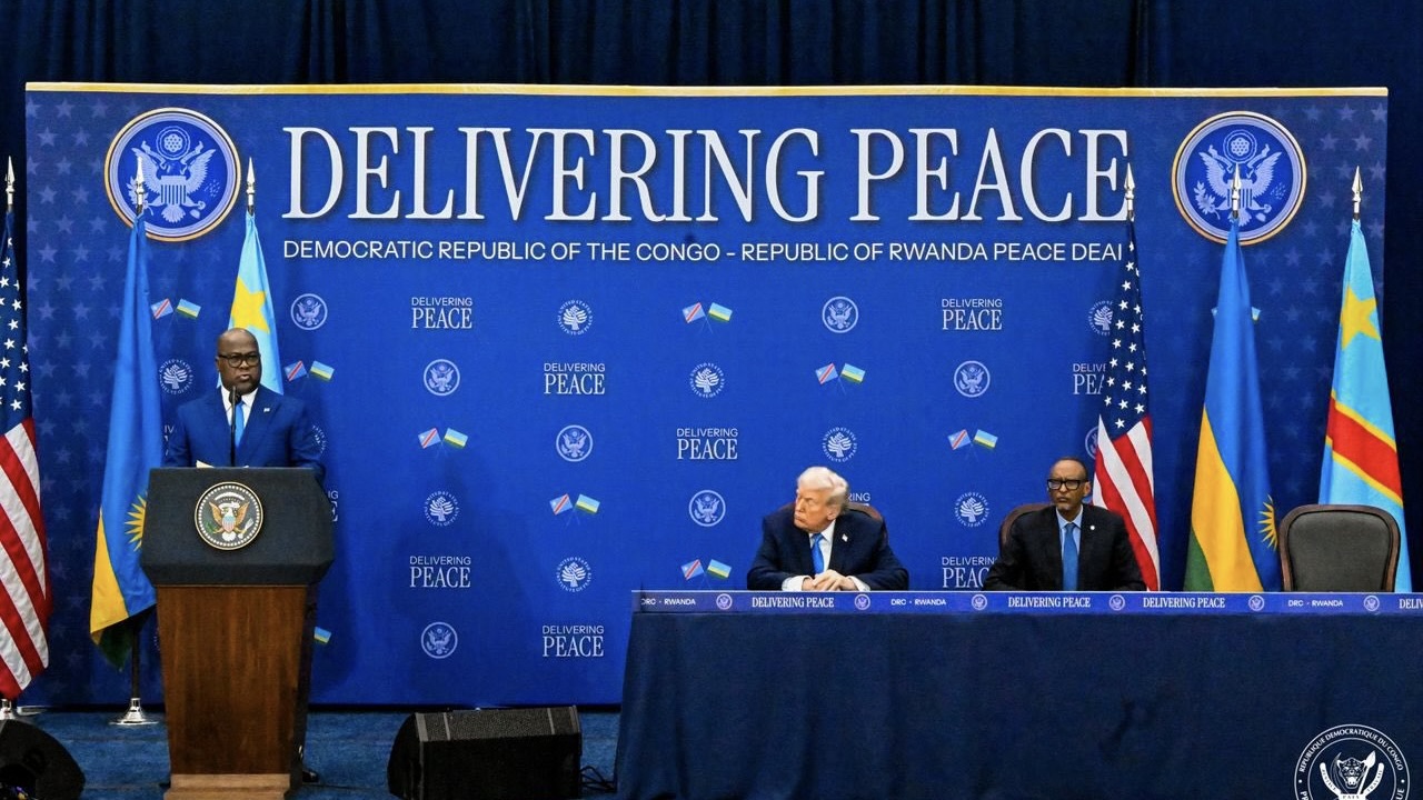 DRC President speaking at the peace agreement signing