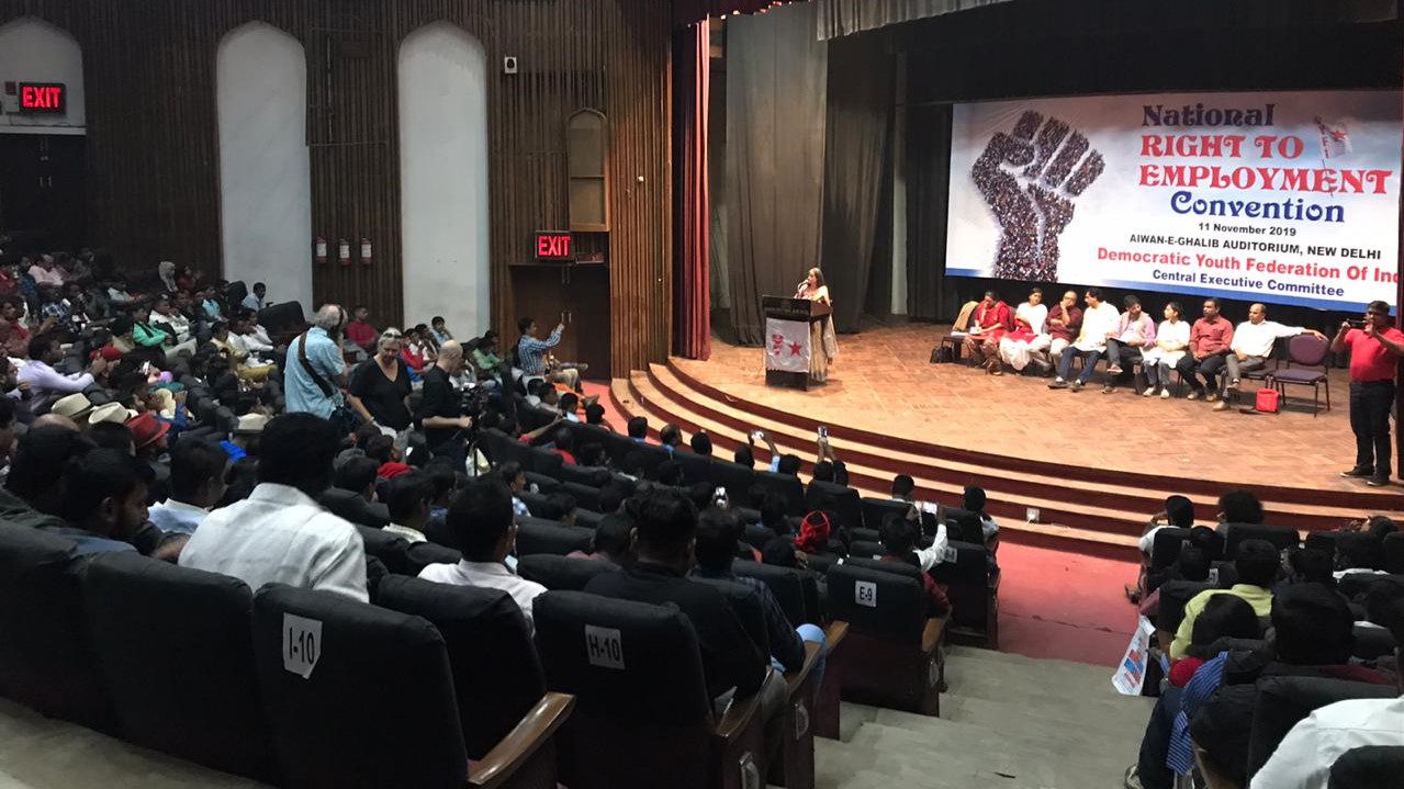 Indian youth organization called for nationwide mobilization against unemployment