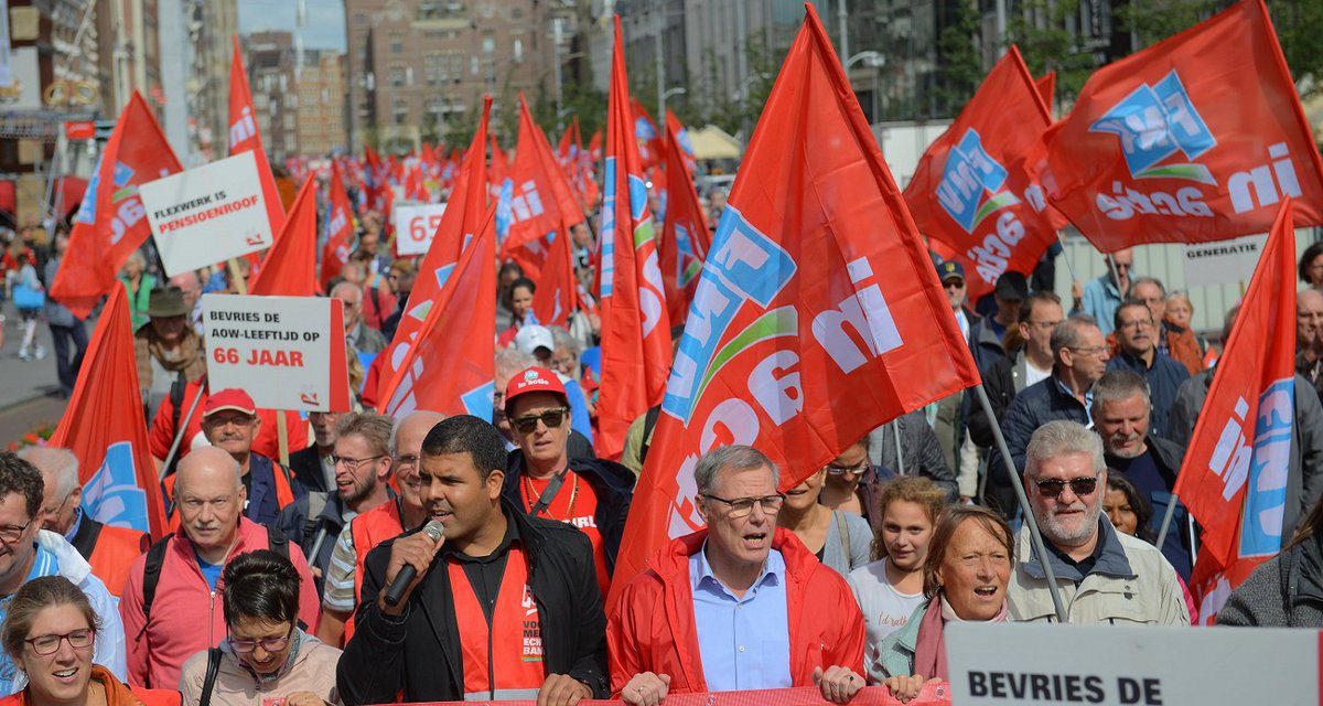 Dutch trade union protests
