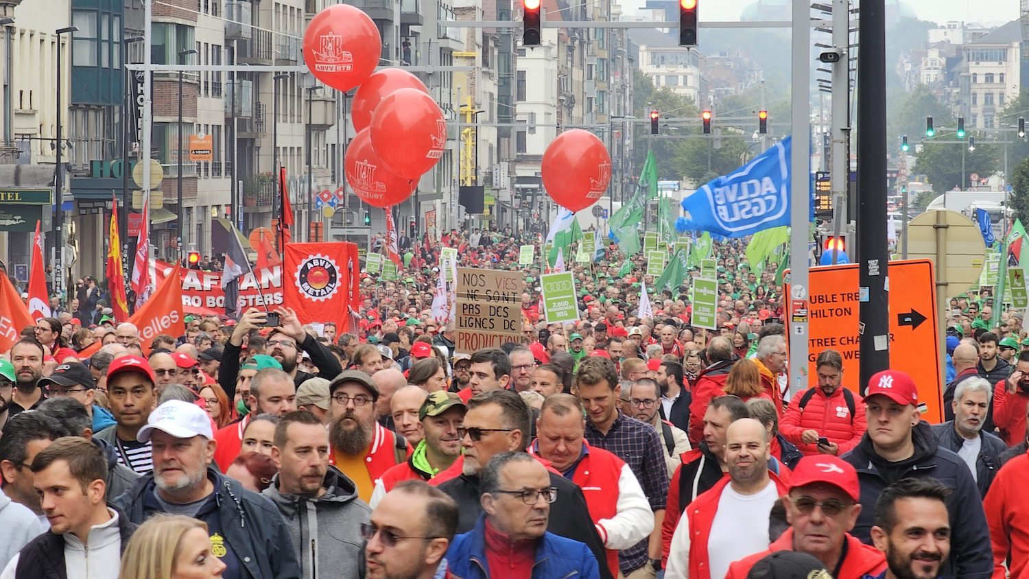 Workers rally in Brussels against EU industrial failures