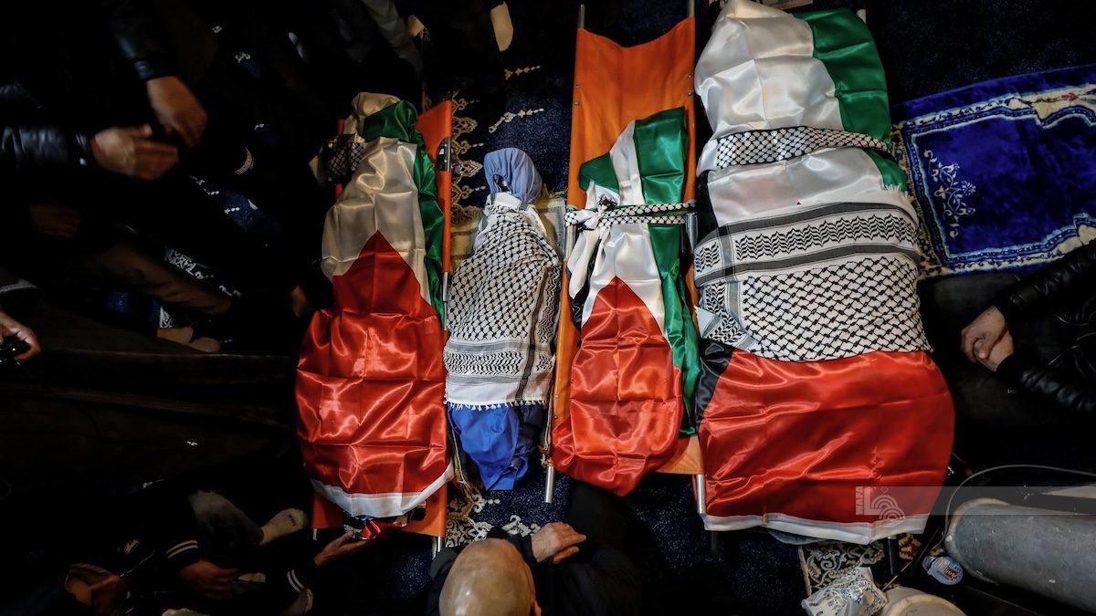 Farewell and funeral procession for martyrs of the Bani Odeh family