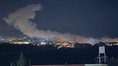 Cloud of smoke rises in Lebanon
