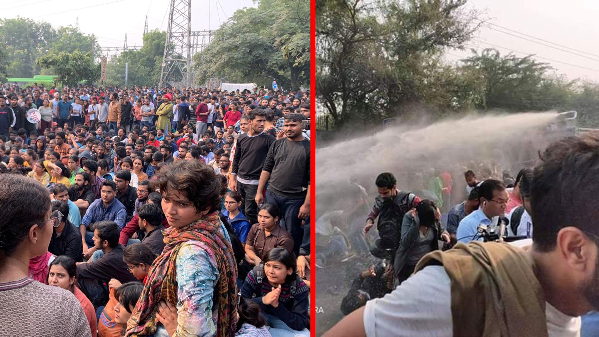 Police violence and water cannons fail to dampen JNU students’ spirit against fee hike