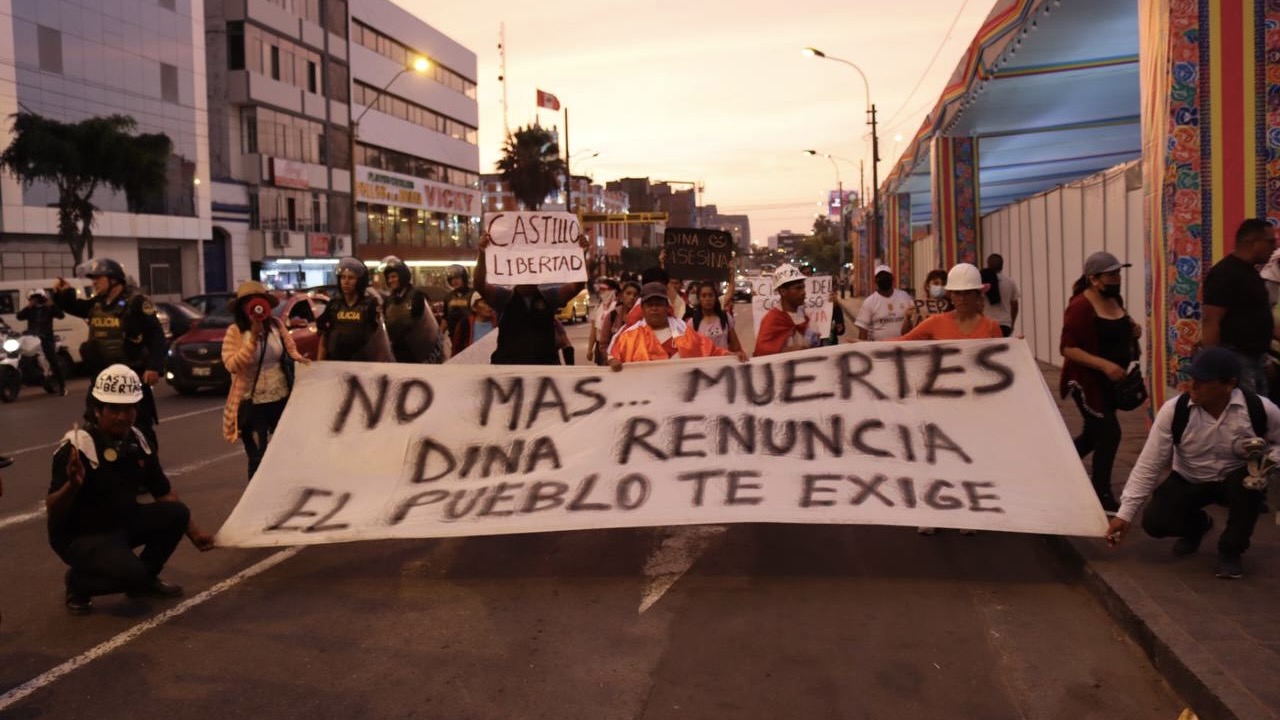 Lima protests Dina Boluarte