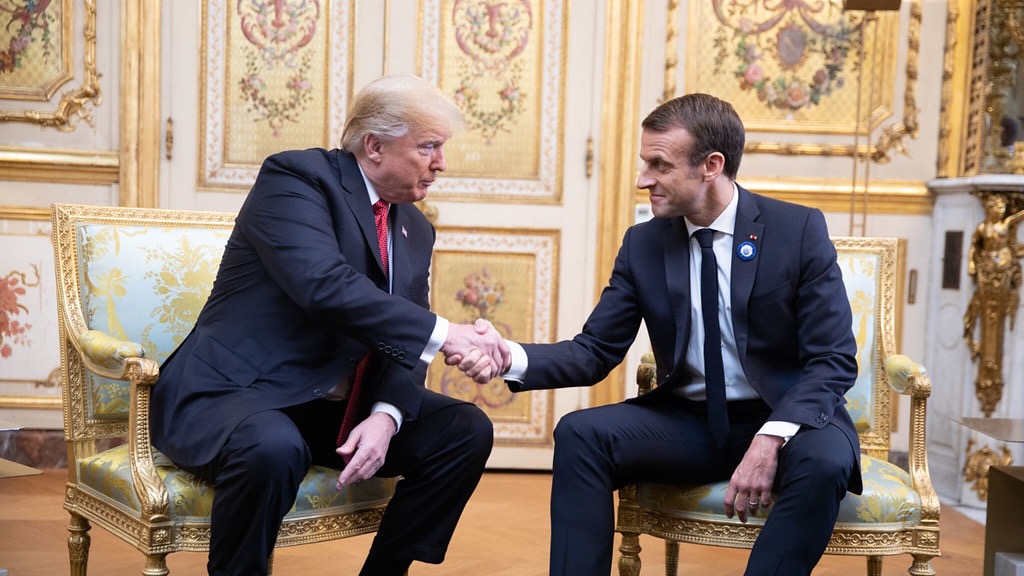 French President Emmanuel Macron and US President Donald Trump