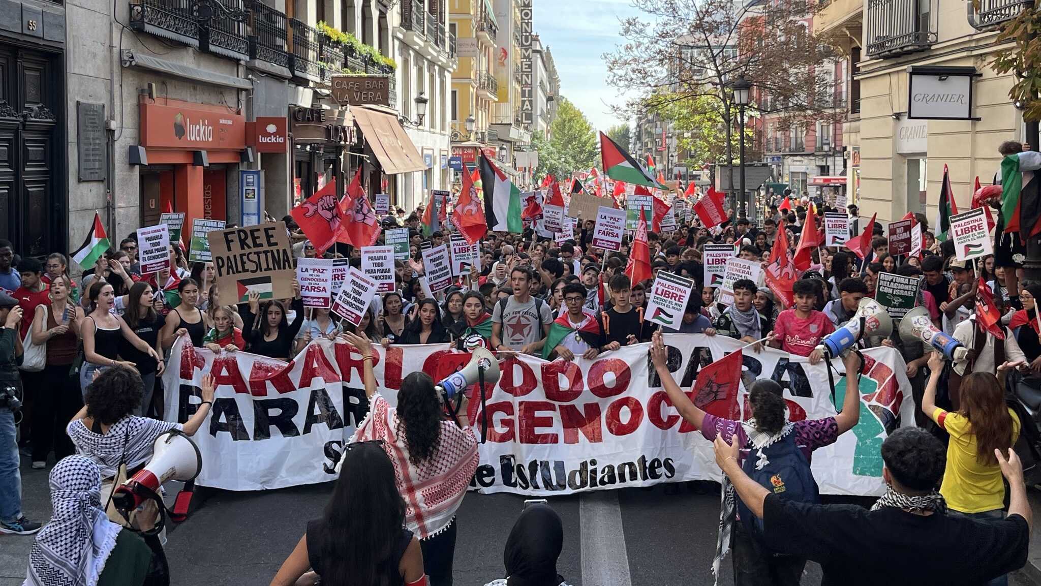Workers and students across Spain strike for Palestine