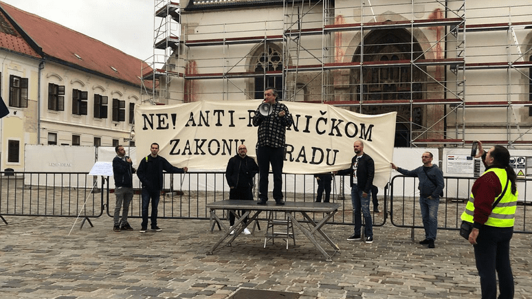 Trade unions in Croatia protest anti-worker labor act