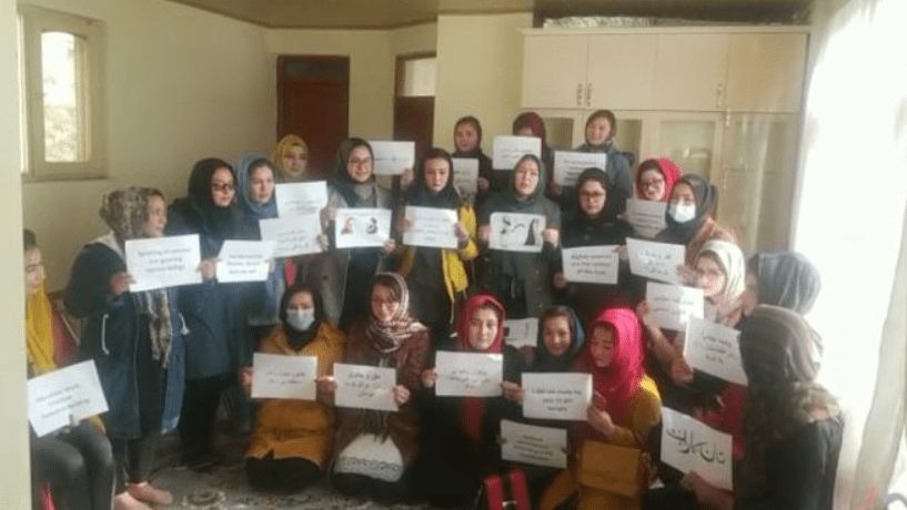 Afghan women protest continued denial of rights, extrajudicial killings