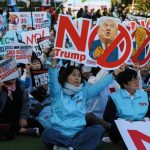 Anti-Trump protest in South Korea
