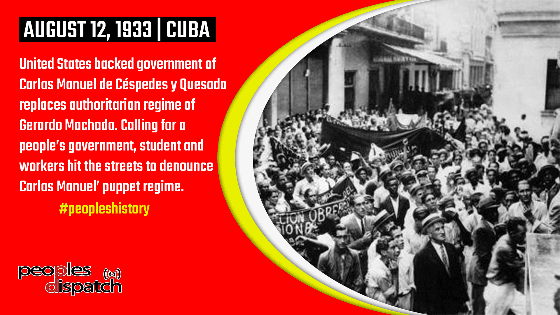 Student and workers denounce US backed government in Cuba