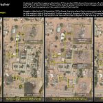 Evidence of burning and new presence of white objects collected by satellite imagery in early November.
