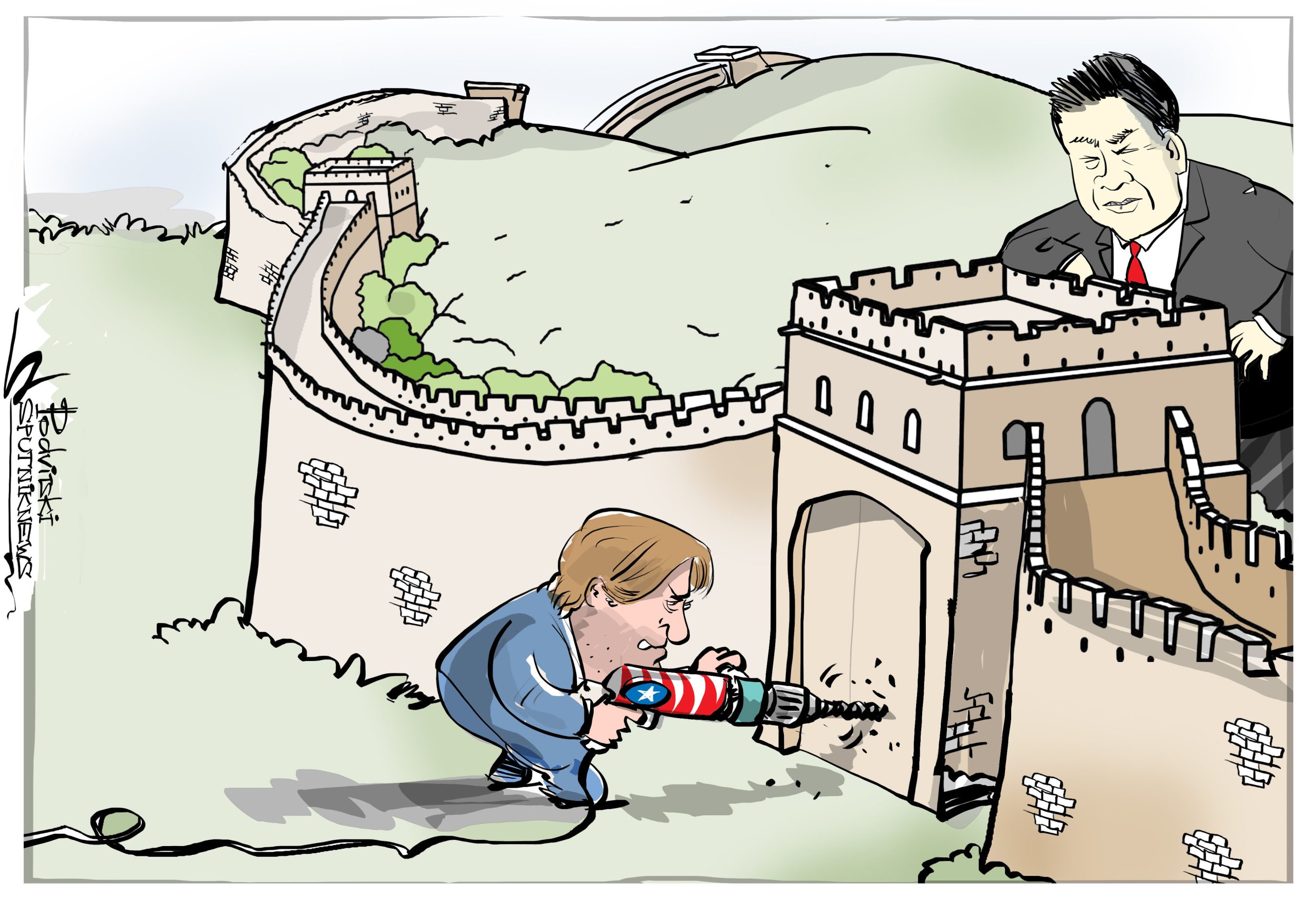 US China trade war sputniknews