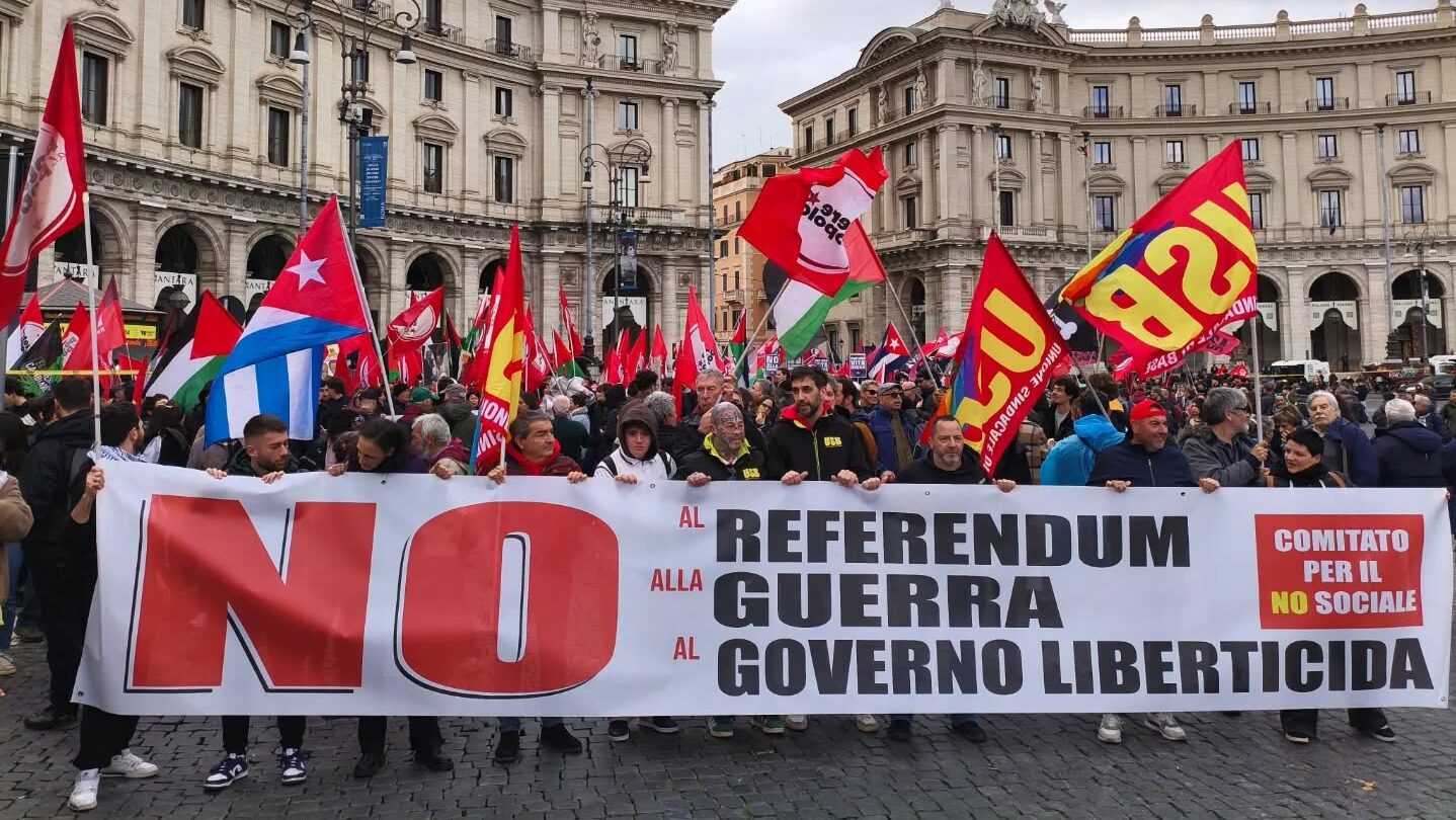 Mass demonstration in Rome against Giorgia Meloni’s “authoritarian” reforms and war