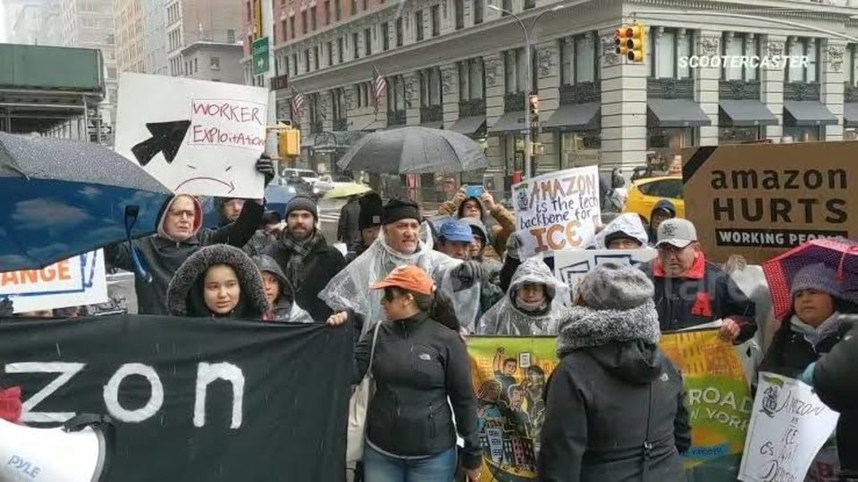 Amazon protest US