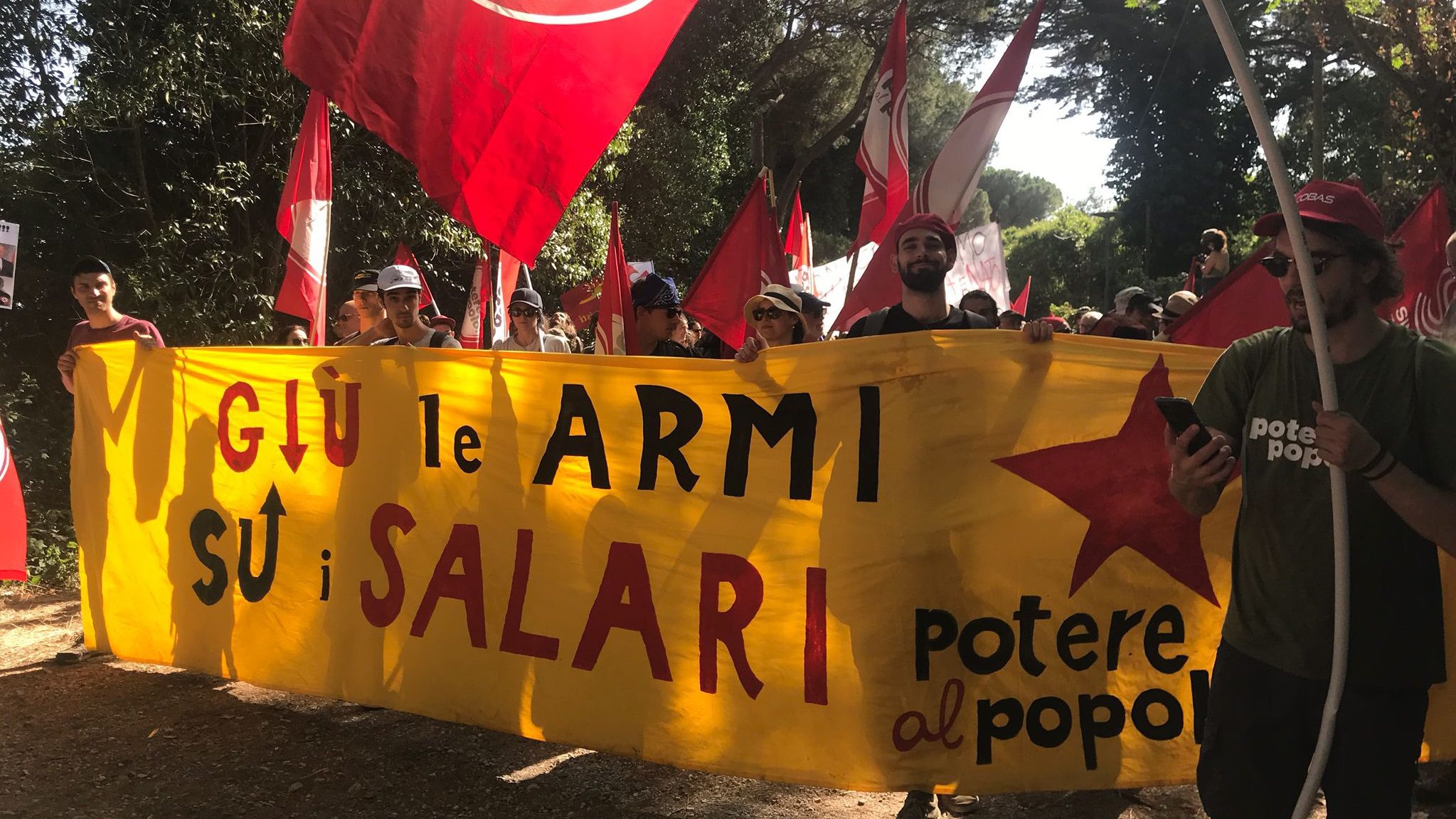 Italian anti-war activists protest plan to open military base in Pisa