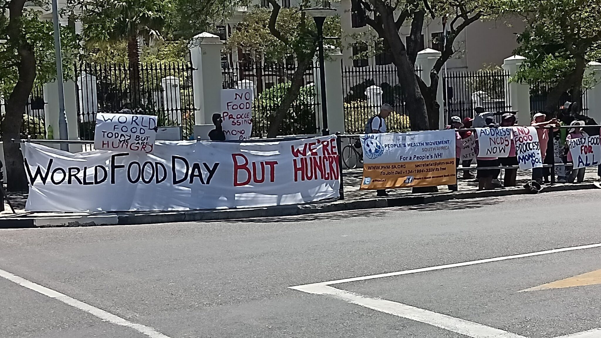 Health activists picket against high cost of nutritious food on World Food Day