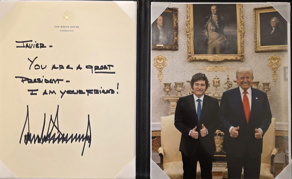 Photo Javier Milei Donald Trump