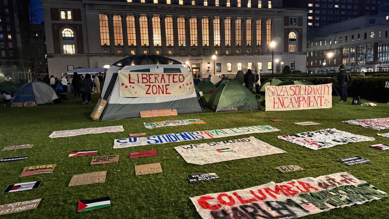 Hundreds of students occupy Columbia University in solidarity with Gaza