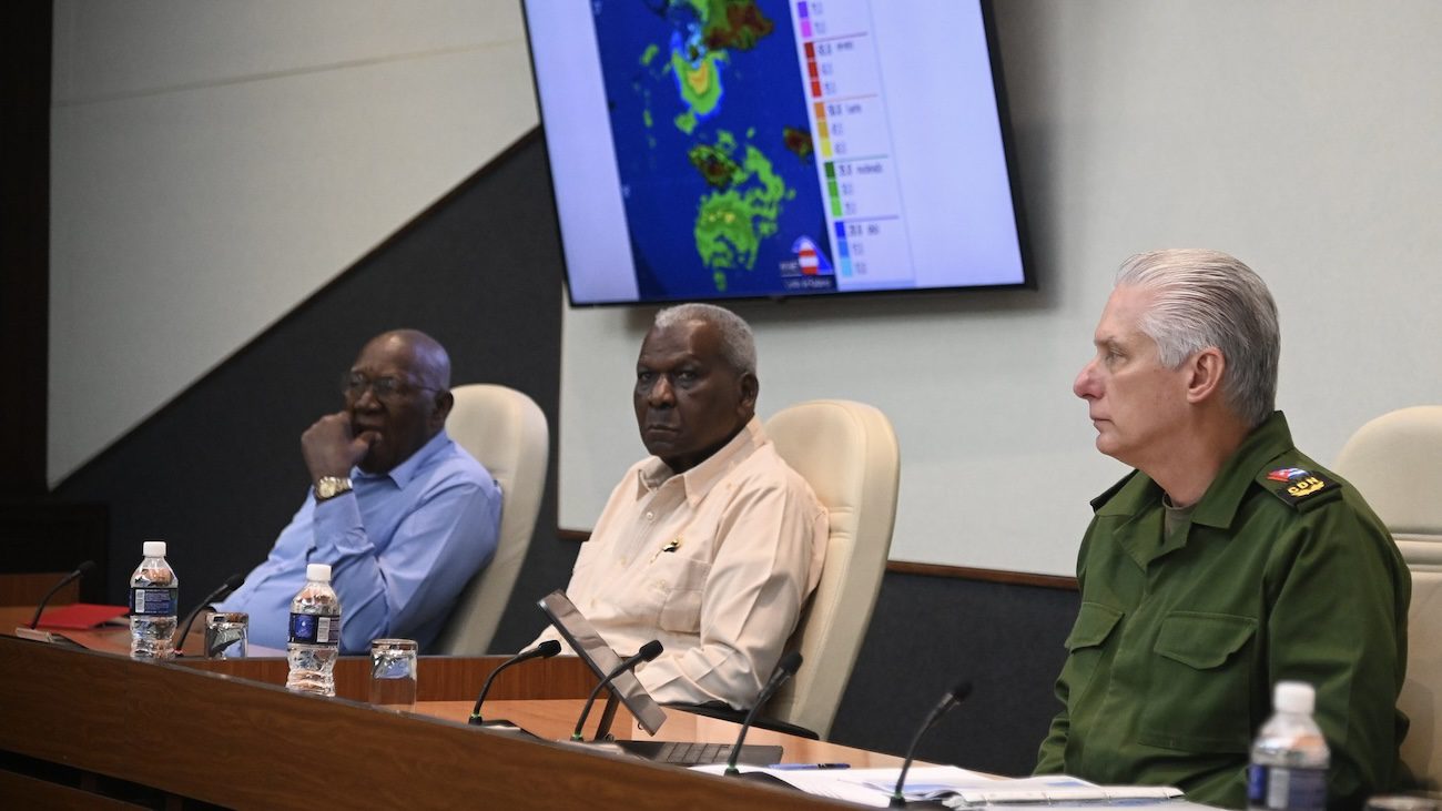 Cuban President Miguel Díaz-Canel hurricane prep