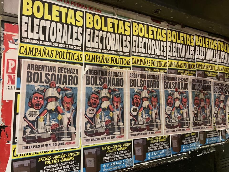 Argentina mobilizes against the visit of Brazilian president Jair Bolsonaro