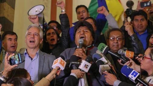 Evo Morales takes leads in presidential elections