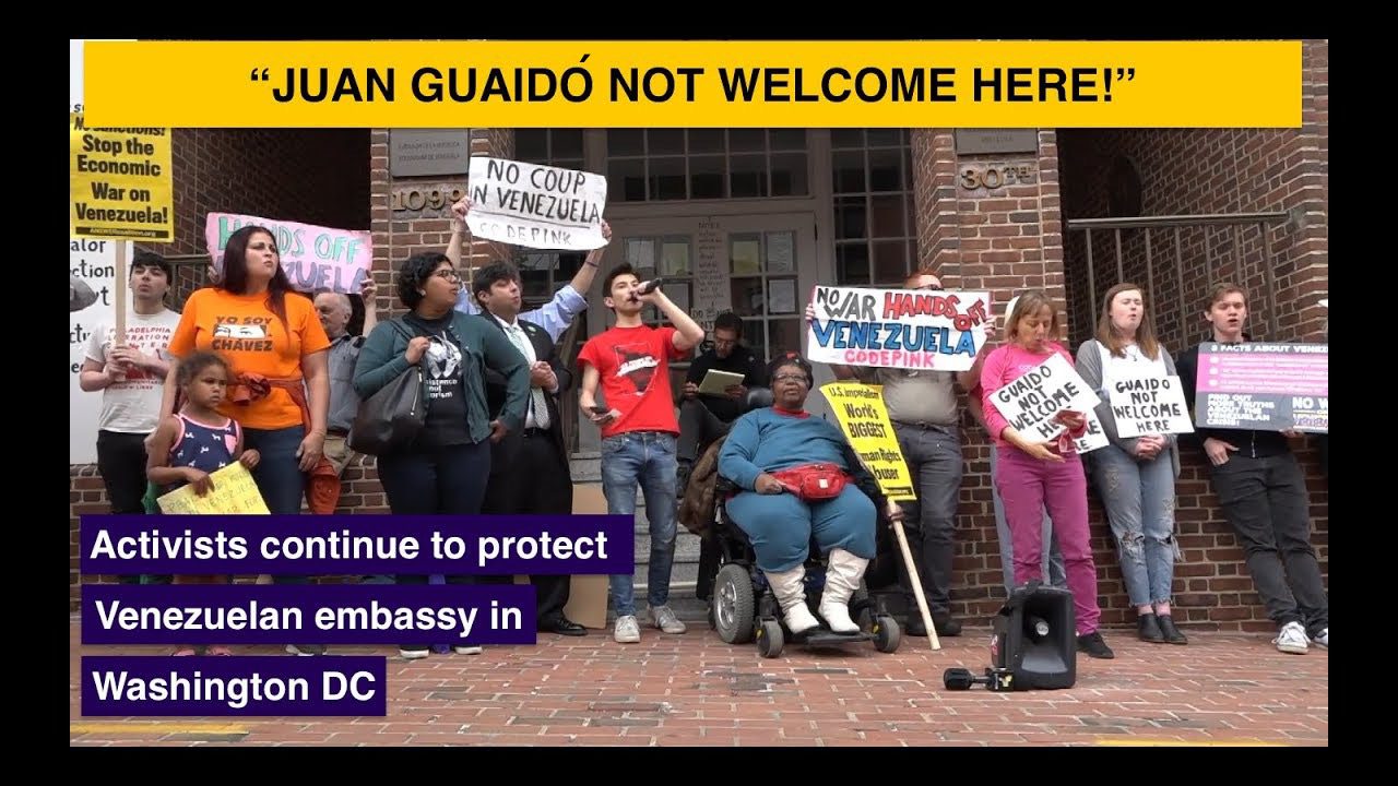 Activists continue to protect Venezuelan embassy in Washington D.C. from attempted takeover