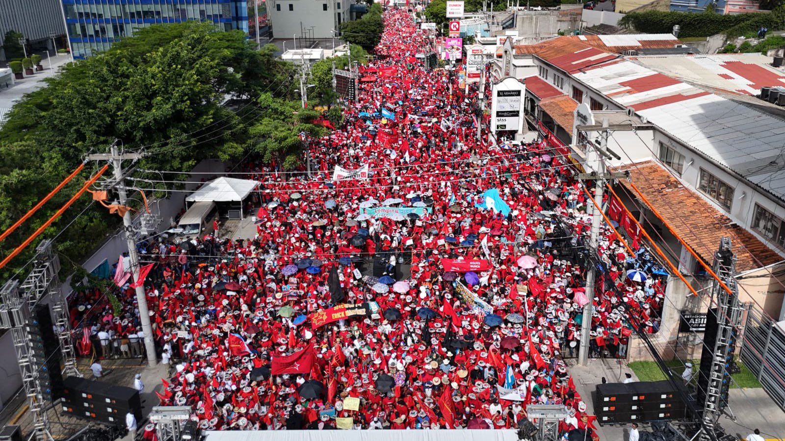 Tens of thousands on the streets of Honduras to support the government of Xiomara Castro