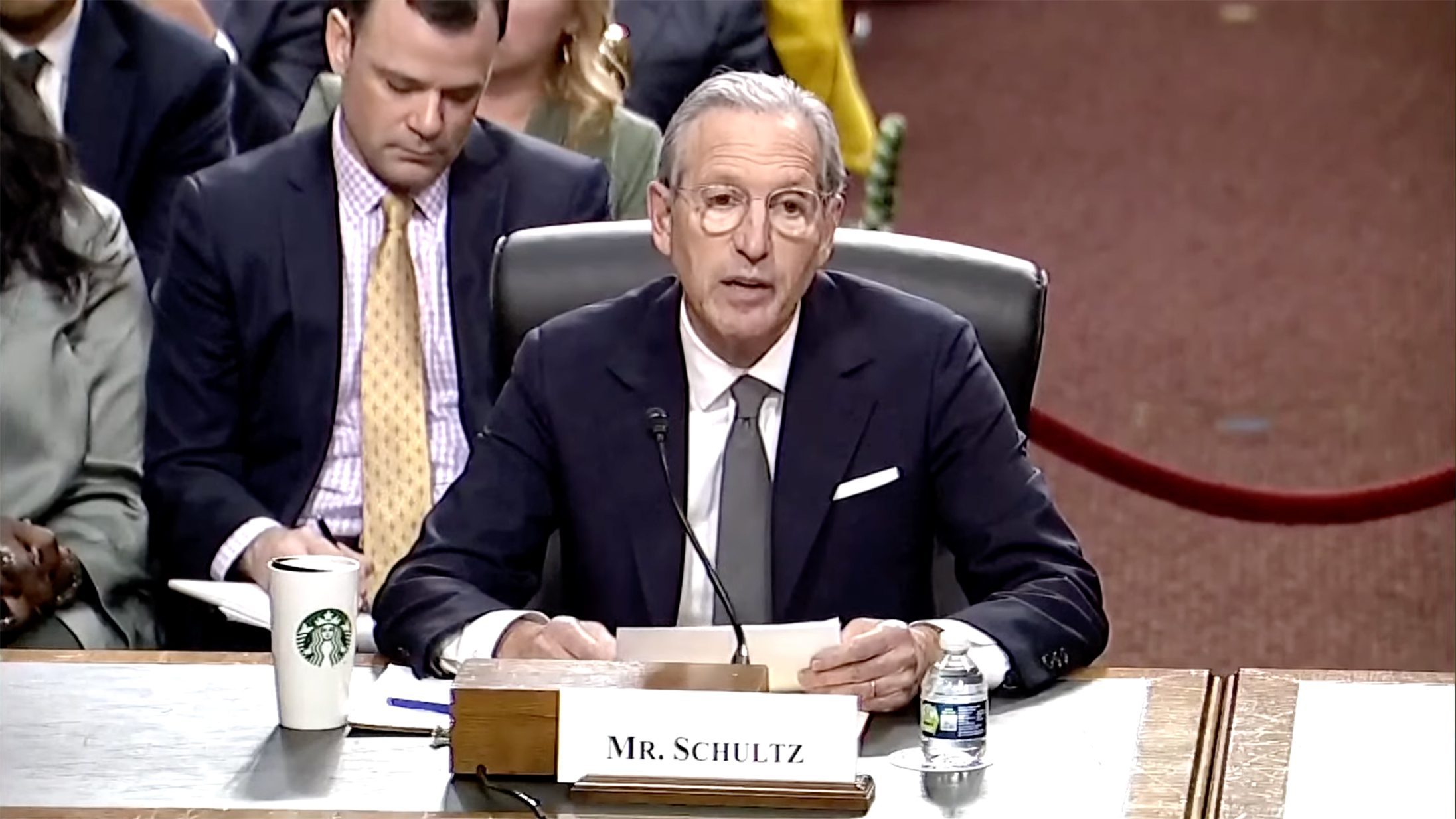 Former Starbucks head in the hot seat