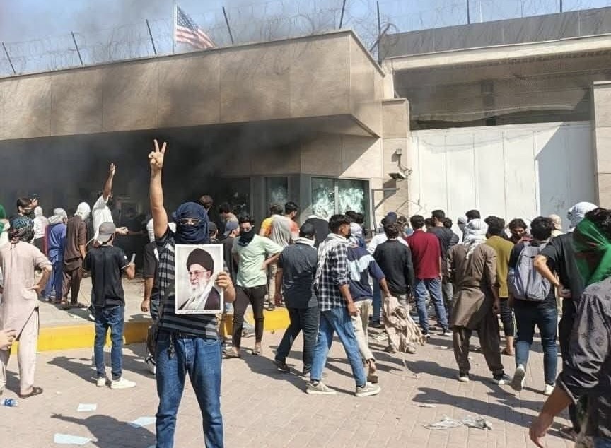 Protests US Consulate Karachi