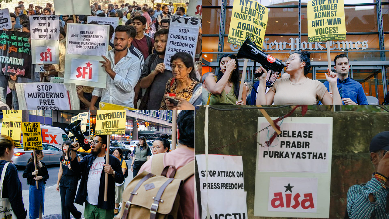 International uproar following mass raids and arrest of Indian journalists