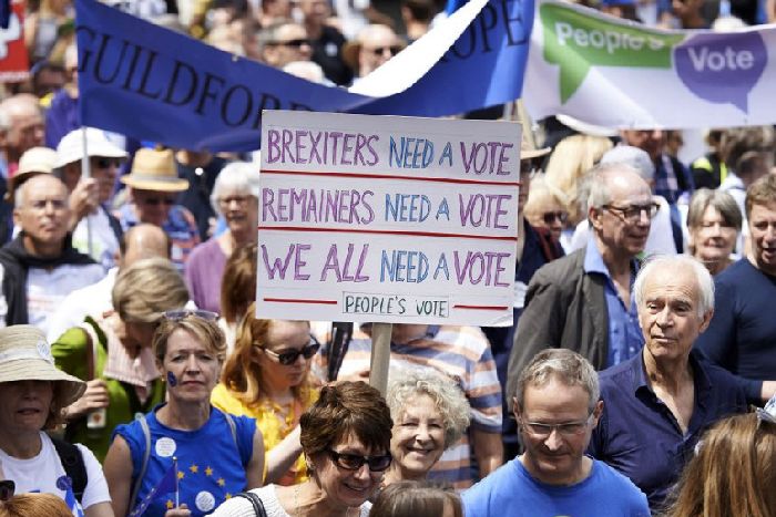 Massive rally seeks people’s vote on Brexit