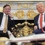 Gustavo Petro and Donald Trump in the oval office