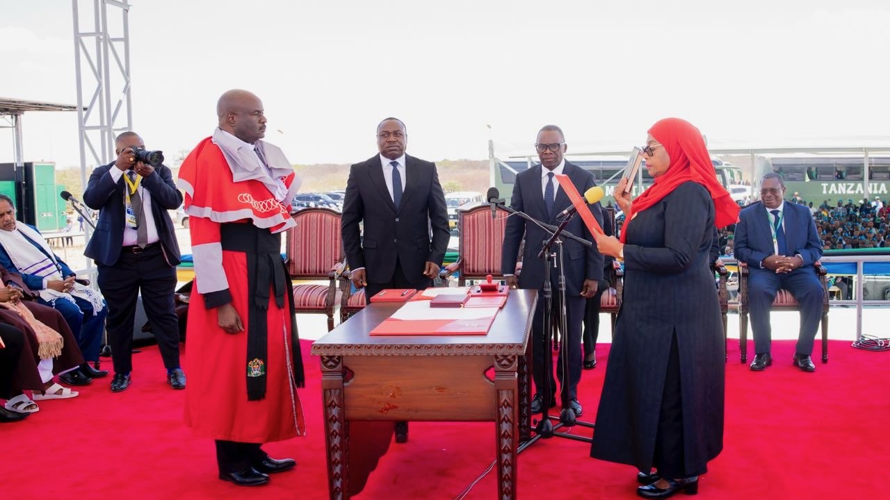 President Samia Suluhu Hassan is sworn in