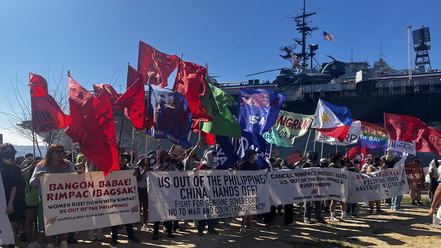 Hundreds march in San Diego to demand an end to US-led RIMPAC “war games”