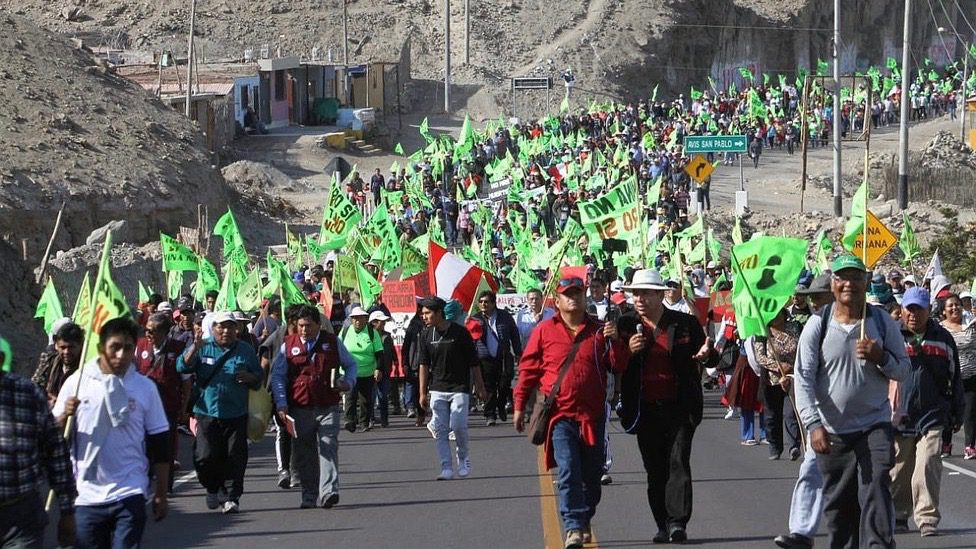 Protesters in Peru demand a definite end of the Tía María mining project