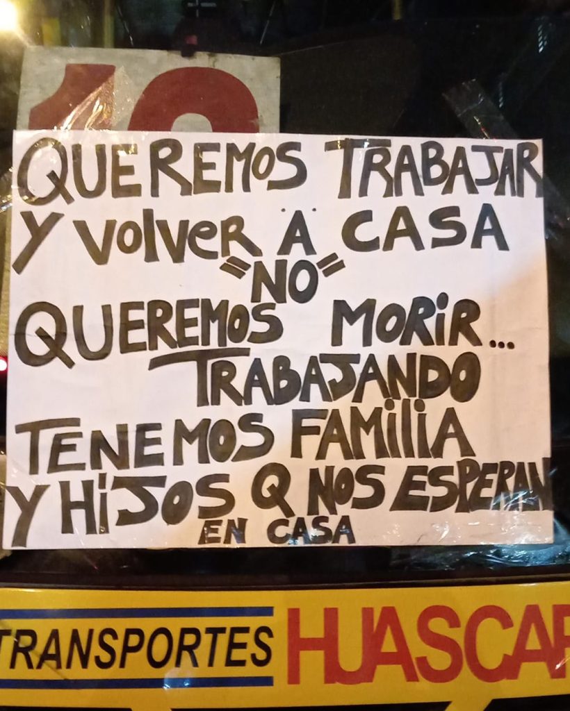 Transport workers strike Lima